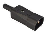 IEC Male In Line Plug With Easy Screw Terminal Wire Connections